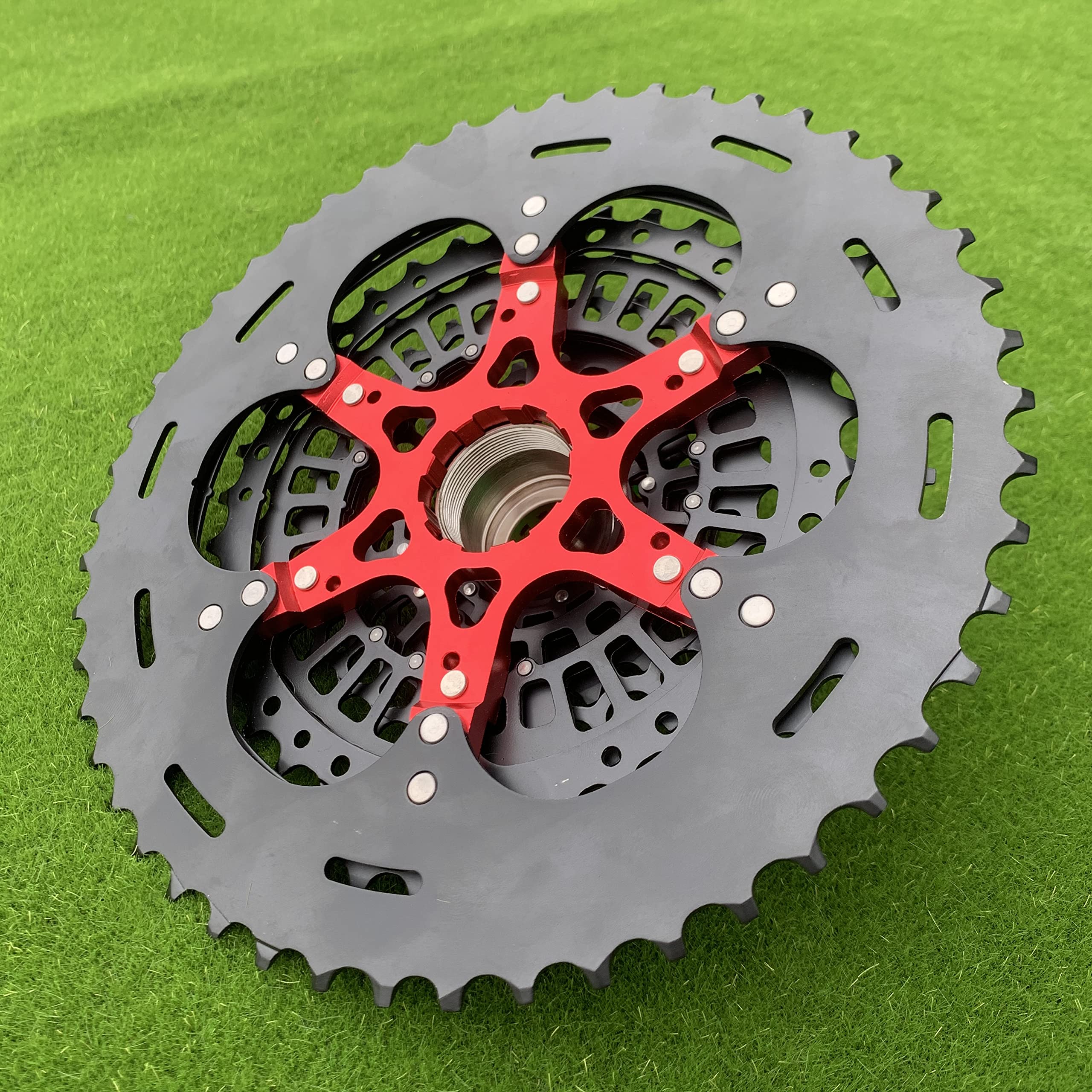 GERRIT PiñOn Bicicleta Cassette de Bicicleta MTB de 12 velocidades 12S 9-50T Compatible con Cassette Negro de Cuerpo 540g Rueda Libre de piñón PiñOnes Bicicleta MontañA
