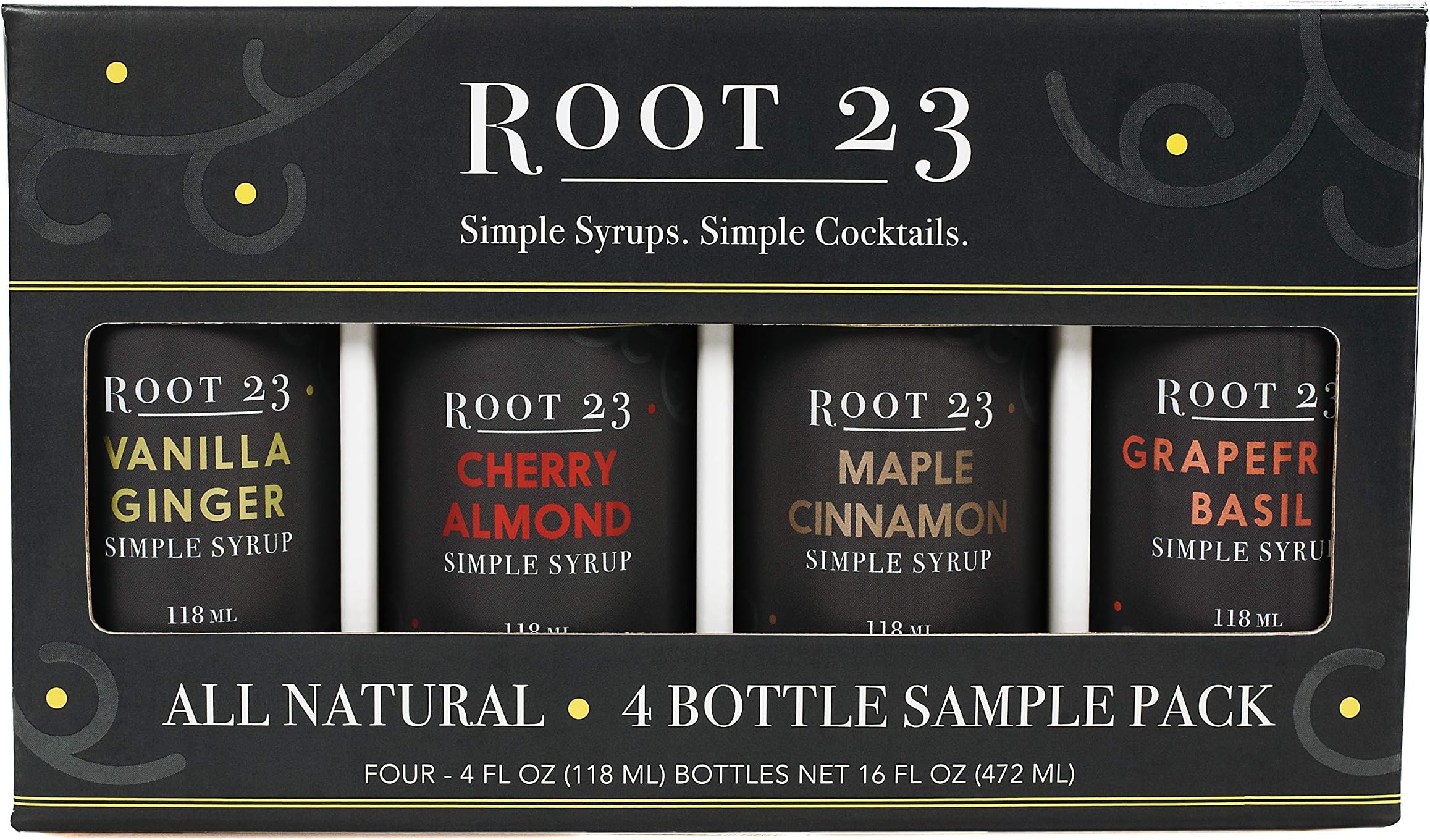 ROOT 23 Classic Cocktail Mixer Set l 4 oz. bottles (4-pack) l assorted flavors