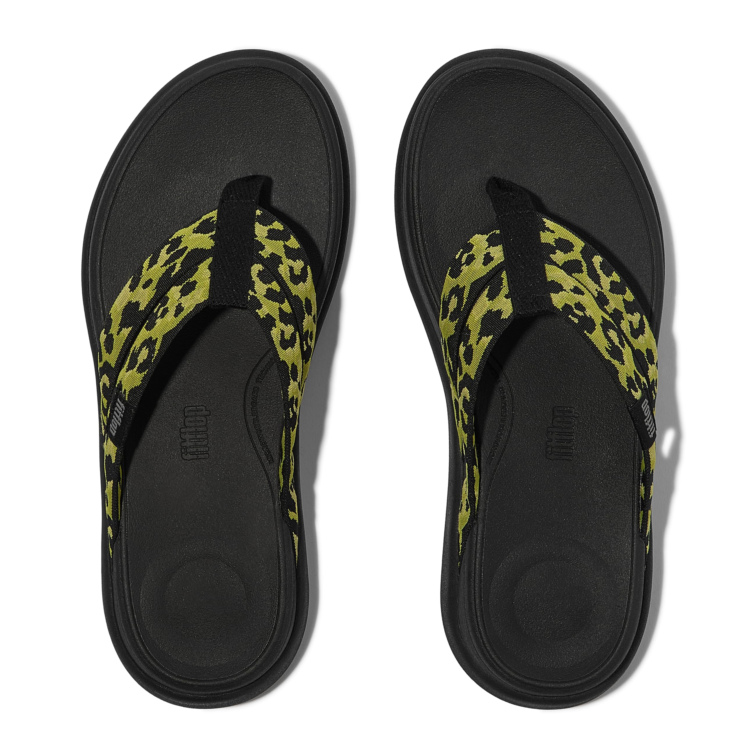 Fitflop Kobiety F-mode Go Leopard Webbing Strappy Flip-flopsKlapki