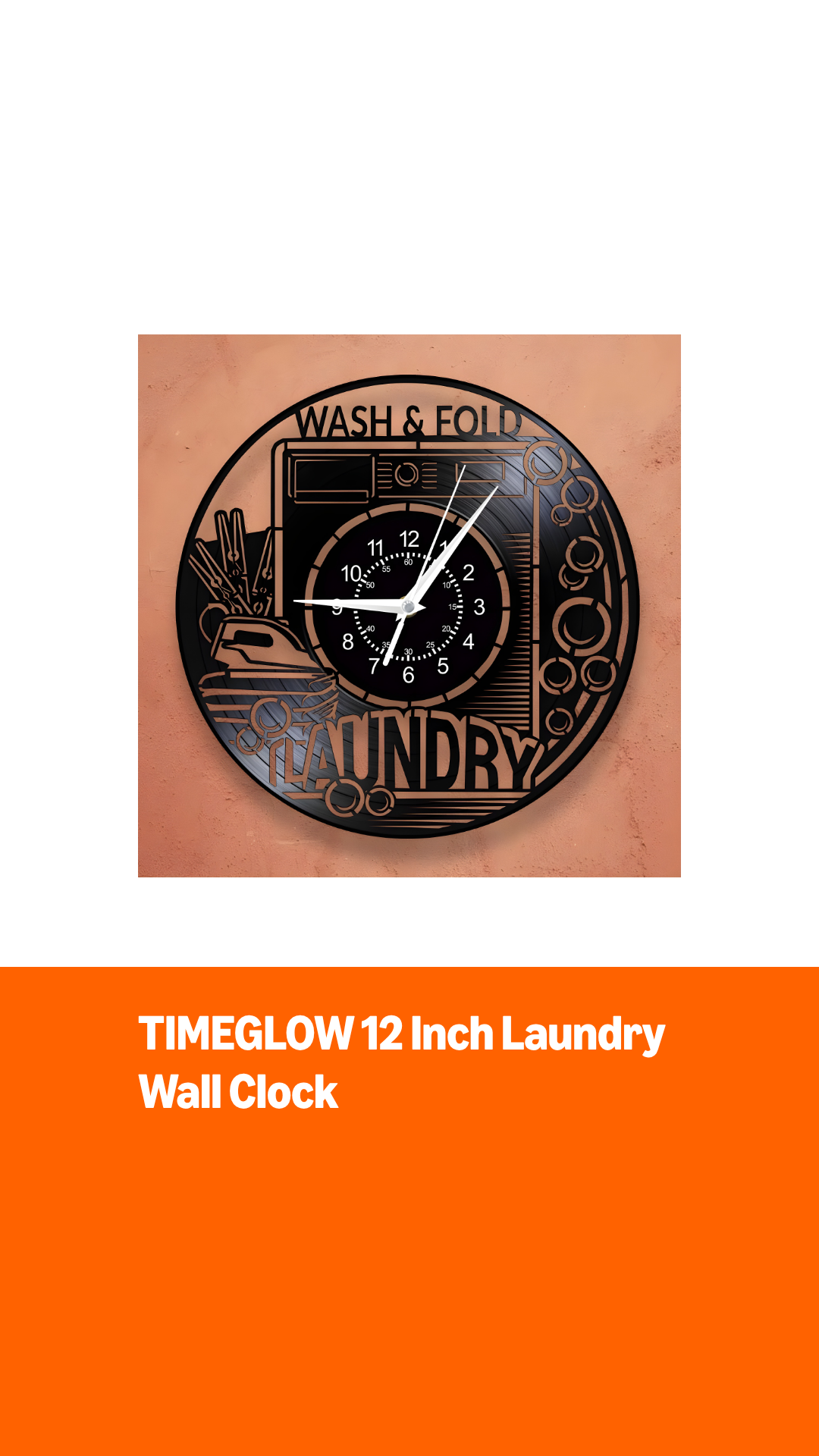 Reloj de pared silencioso analógico 12 pulg moderno miniatura 7