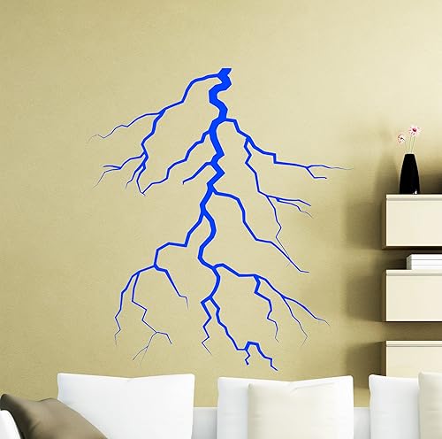 Calcomanía de pared Lightning Strike Thunderbolt Thunder Bolt Flash vinilo adhesivo para decoración interior del hogar, cualquier habitación, mural