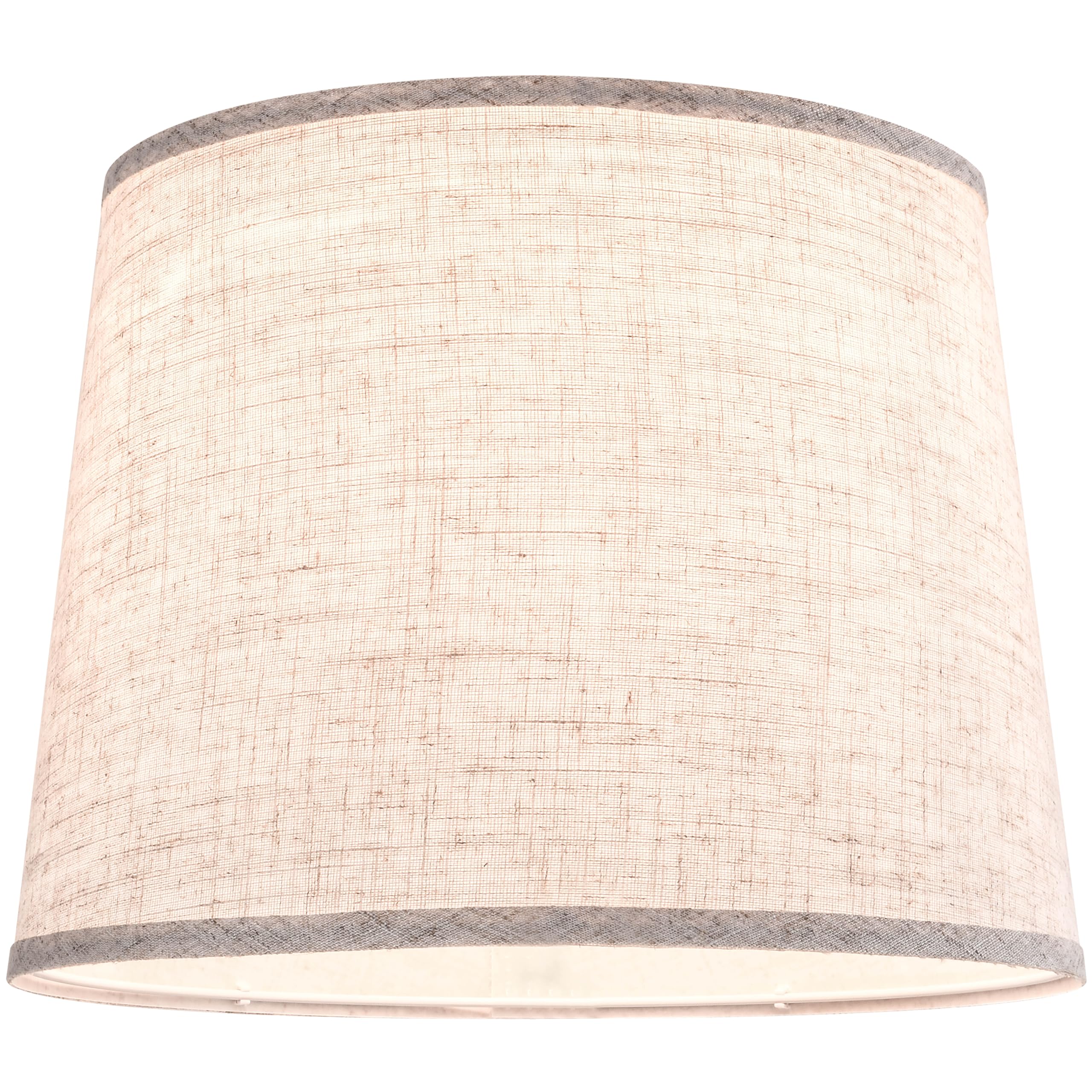 Set of 2 Oatmeal Linen Drum Lamp Shades Mediue Lamp Shade 11" Top x 13" Bottom x 10" High (Spider) Farmhouse Lampshade for Table and Bedside Lamp - Lampshades Replacement - By GO&SO