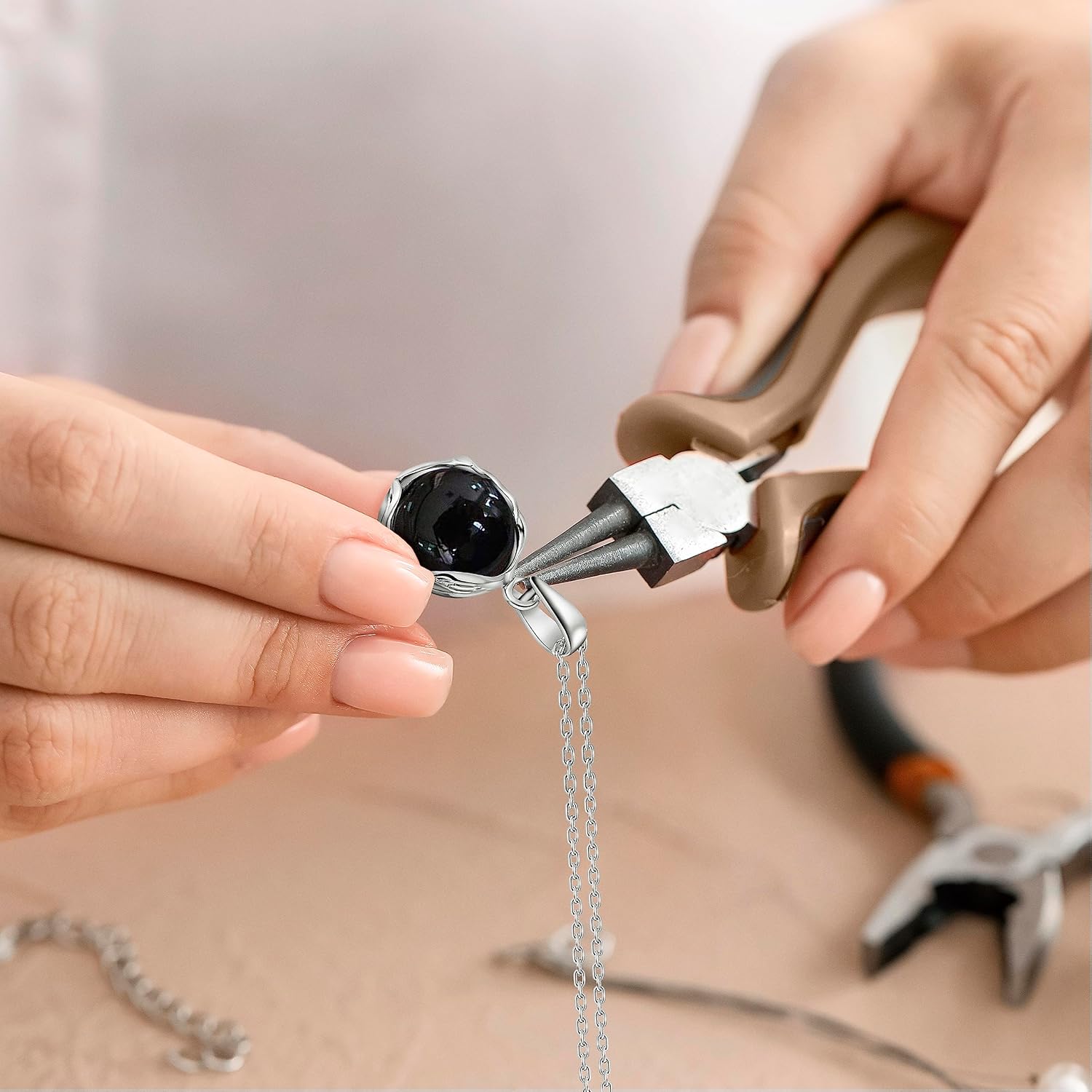 Gemstone Necklaces for Women Silver - Gemstone Pendant - 925 Sterling Silver Birthstone Necklace - Dainty Necklace for Women - Everyday Jewelry for Women - Image 7