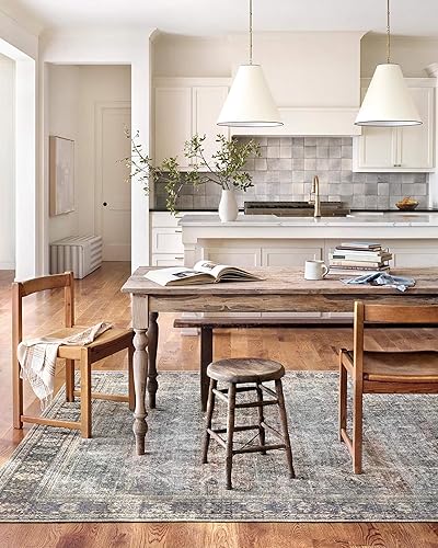 Miniatura 8 de Loloi II colección Wynter WYN-07 - Alfombra de pasillo tradicional de 2 pies 6 pulgadas x 9 pies 6 pulgadas, color gris y carbón