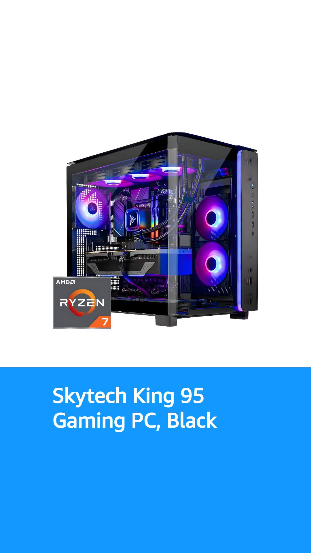 Powerful AMD Ryzen 7 and NVIDIA RTX 4070 Ti gaming PC.