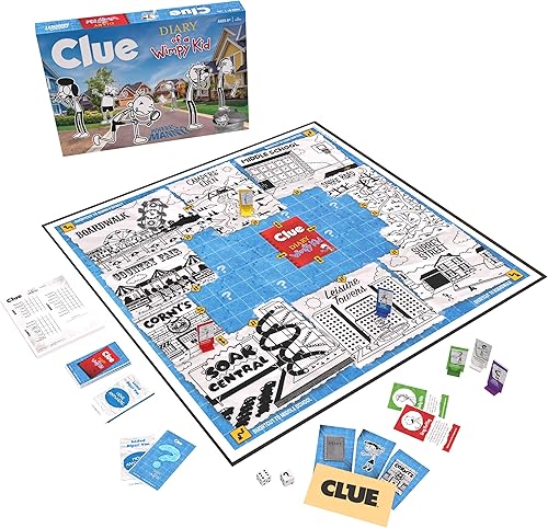Miniatura 2 de USAOPOLY CLUE Diary of a Wimpy Kid  Resuelve el misterio en este juego de pistas coleccionable con licencia oficial con personajes y ubicaciones de