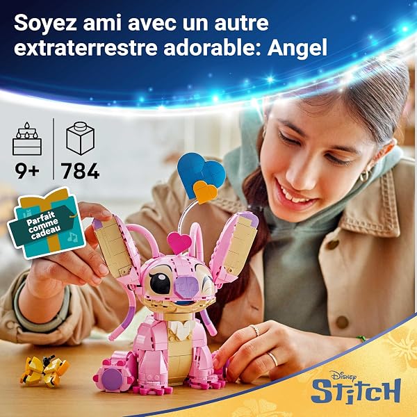 Visiter la boutique LEGO LEGO ǀ Disney Angel - Jouet de Construction Lilo & Stitch dès 9 Ans - Figurine en Briques avec 3 Ballons en Cœur & Un Papillon - Décoration Intérieure - Cadeau pour Fille, Garçon ou Adulte 43257 in use