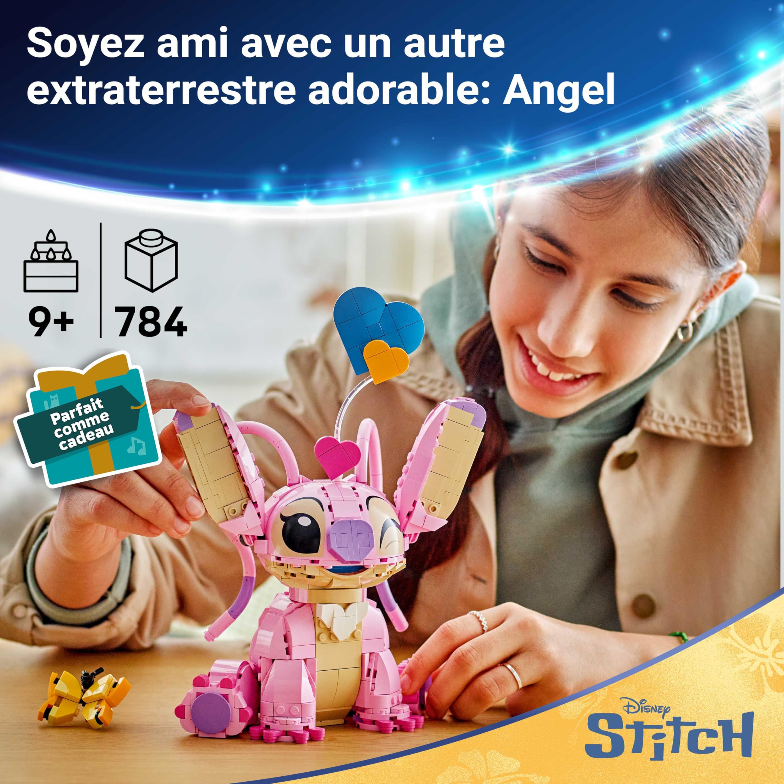 Visiter la boutique LEGO LEGO ǀ Disney Angel - Jouet de Construction Lilo & Stitch dès 9 Ans - Figurine en Briques avec 3 Ballons en Cœur & Un Papillon - Décoration Intérieure - Cadeau pour Fille, Garçon ou Adulte 43257 in use