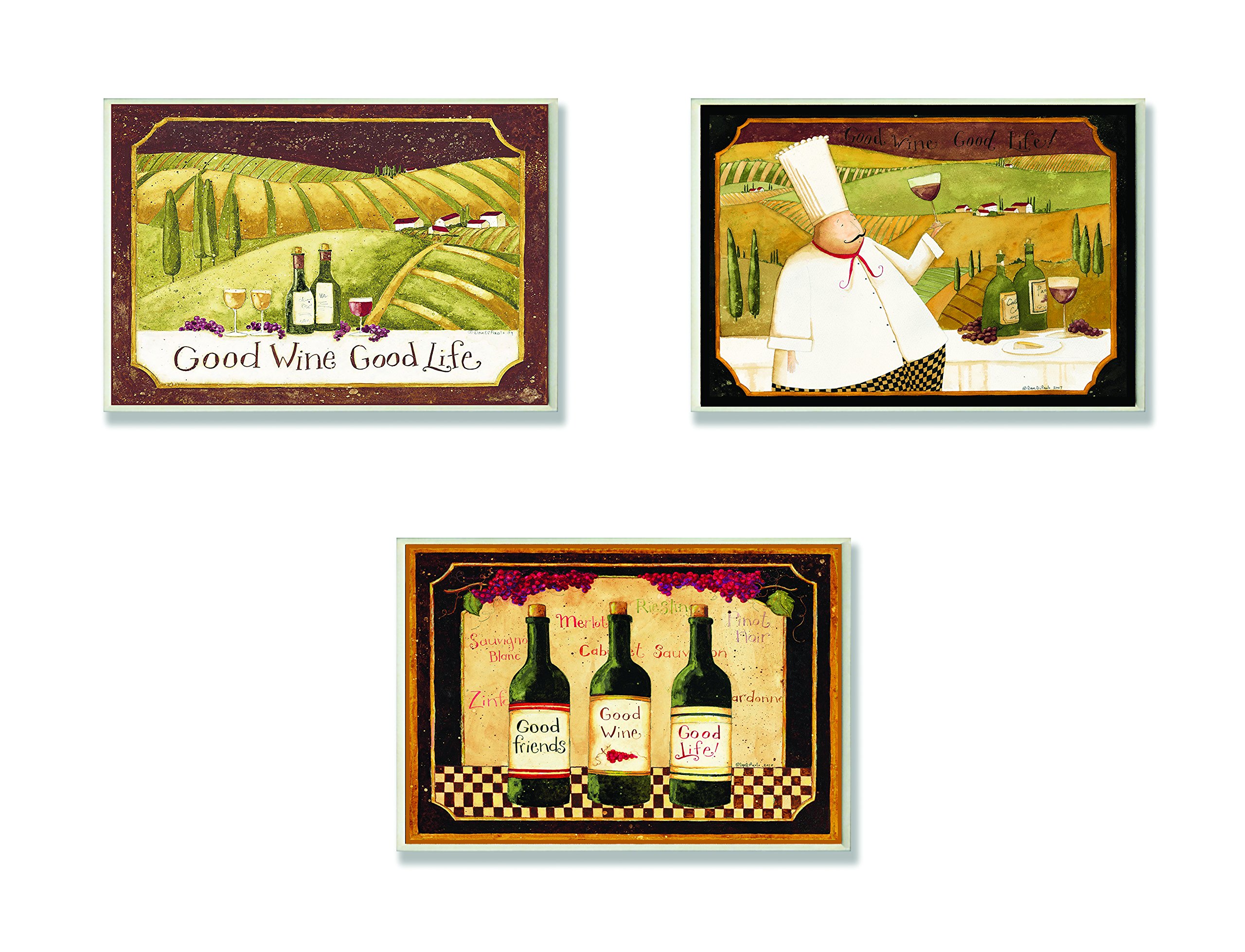 Buenos Amigos Vino y Vida placas de cocina listas para colgar sin esfuerzo
