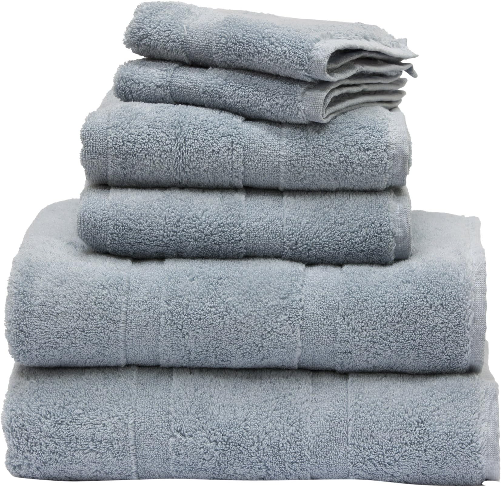 Talesma ROGTM002 Pearl Blue Plush Pile Towels Set