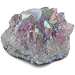 KALIFANO Angel Aura Amethyst Geode - Titanium-Bonded High-Energy Amatista for Reiki, Wicca, Crystal Decor & Metaphysical Gifts - Natural Crystals and Healing Stones (Family Owned)