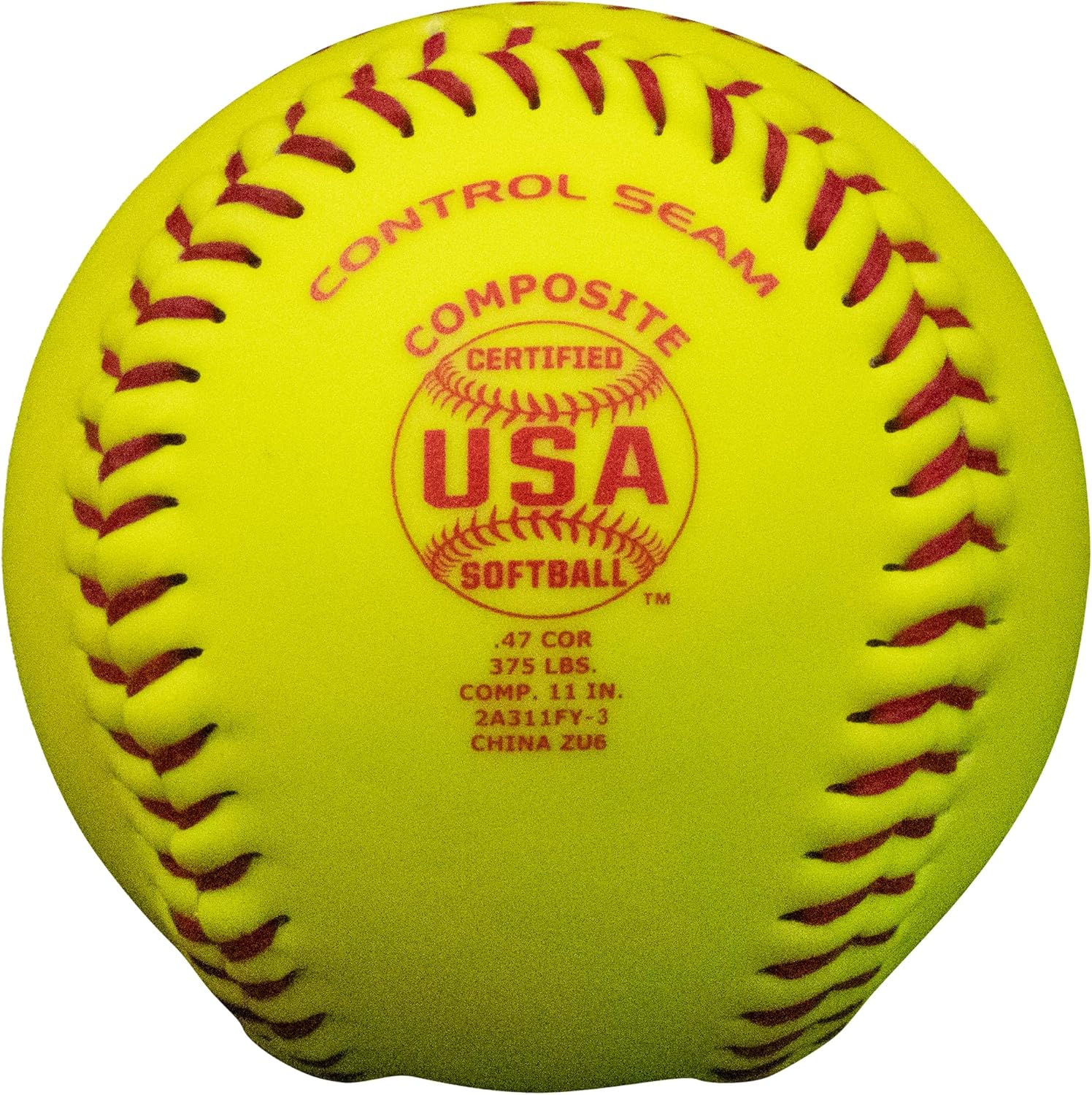 Baden | USA (ASA) Approved | Official League Fastpitch Softballs | Perfection Leather or Composite | 11" or 12" | Optic Yellow | One Dozen
