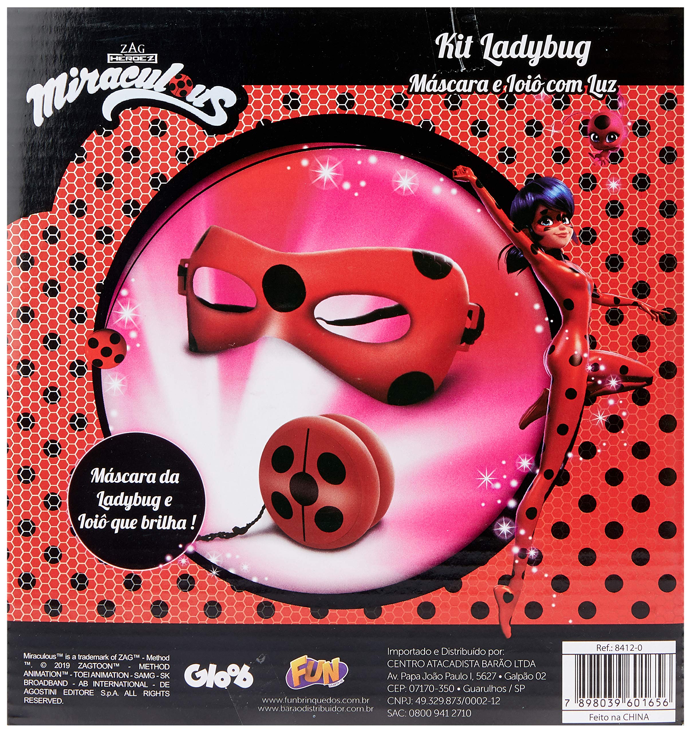Ladybug Kit Médio Mascara R Ioiô com luz, Multicor | Amazon.com.br