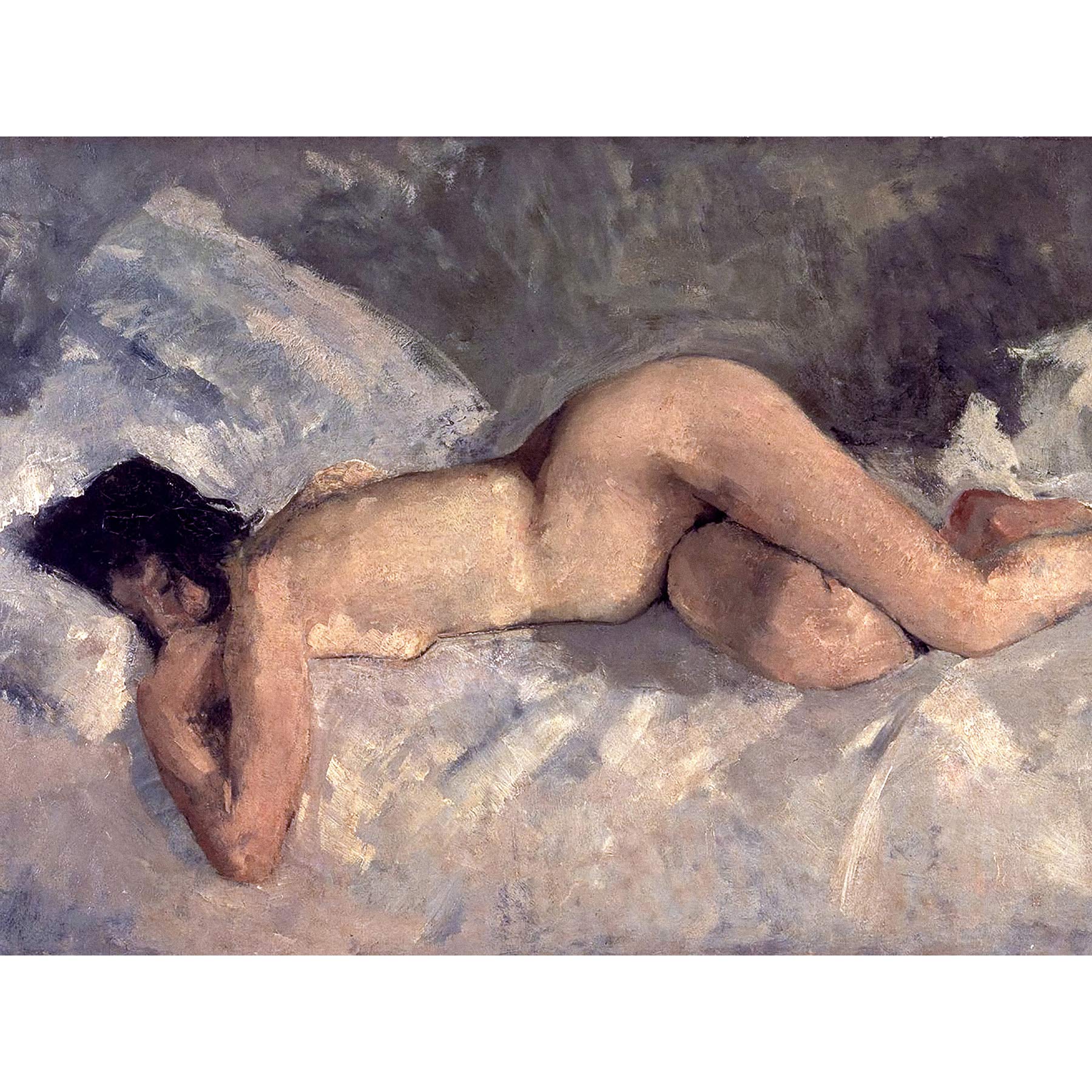 Artery8 Georg Hendrik Breitner Lying Naked 1887 Large Wall Art Poster Print Thick Paper 18X24 Inch