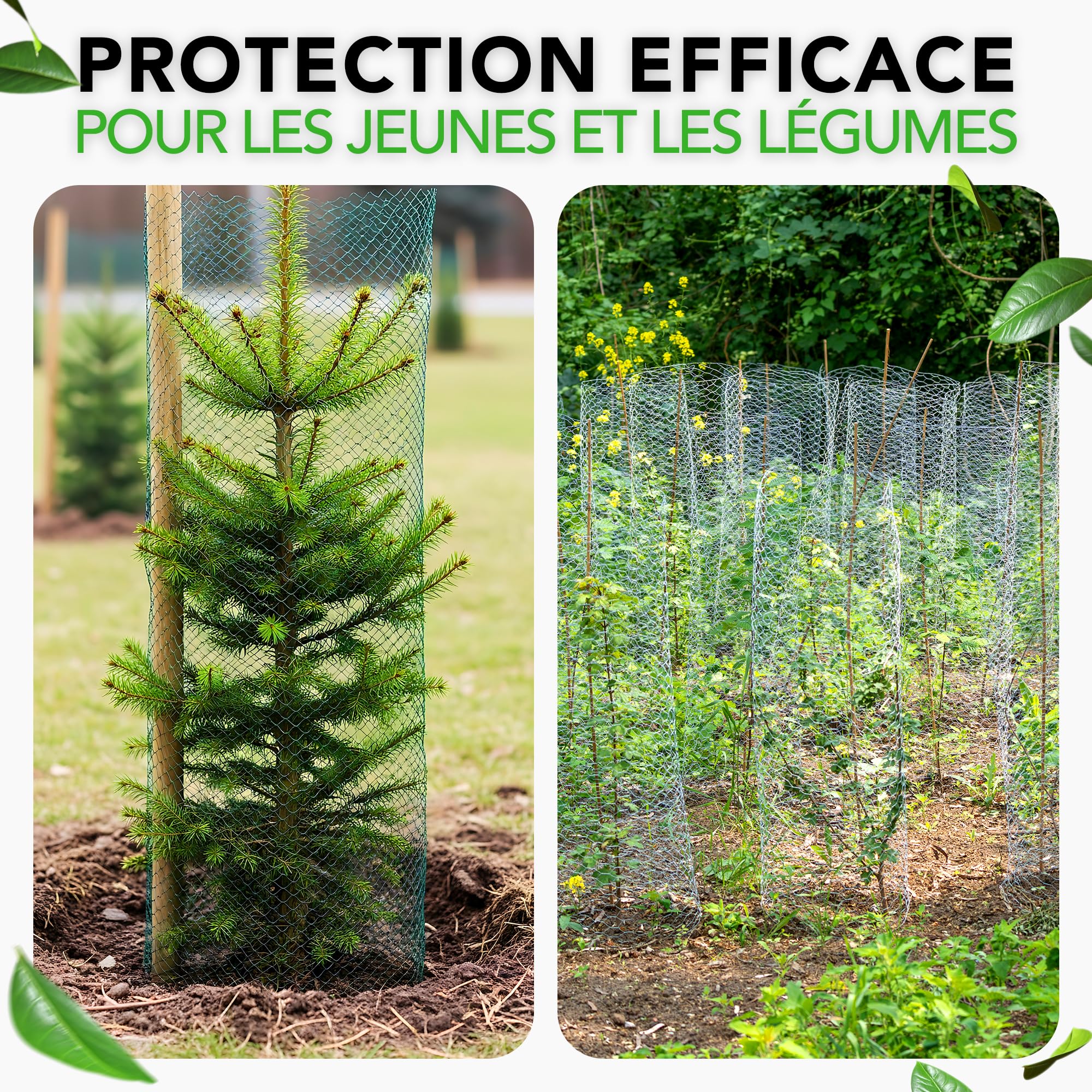 Grillage à mailles fines 50 x 1 m, maille 2,5 cm, grillage de lapin | Clôture de grillage pour lapin, volière, poulailler et jardin, mailles fines de 2,5 cm
