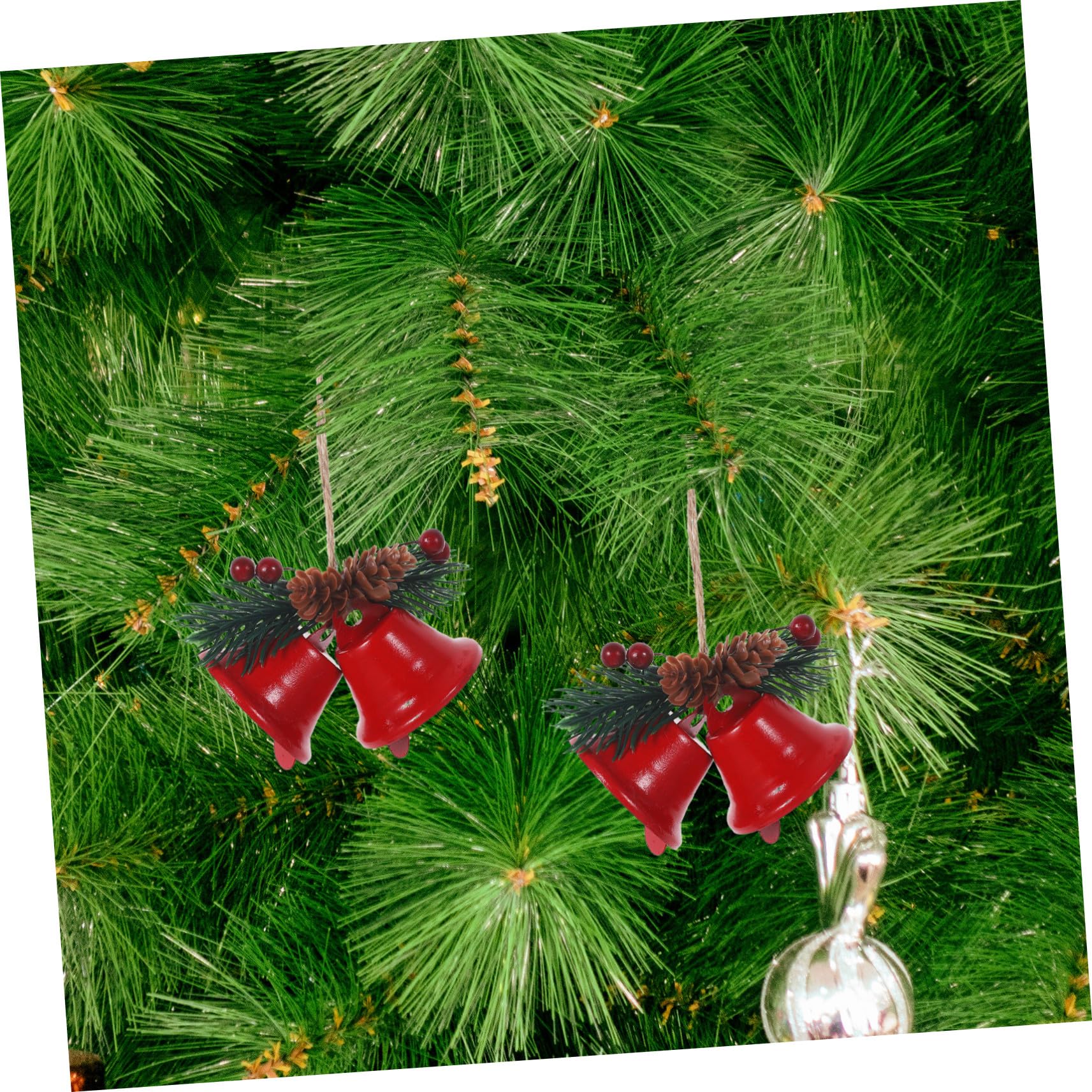 6pezzi Campanella Di Natale Sospesa Decorazione Per Albero Di Natale Campana Natalizia Da Appendere Ornamento Per Albero Di Pendente Decorativo Per Festa