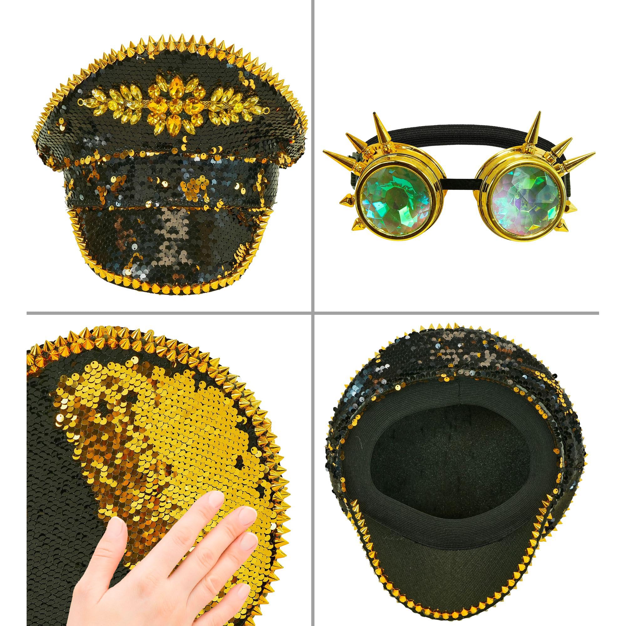 W WIDMANN MILANO Party Fashion - Gorro de lentejuelas | Gorra brillante con lentejuelas reversibles para el Carnaval, eventos del Orgullo, festivales y atuendos de fiesta