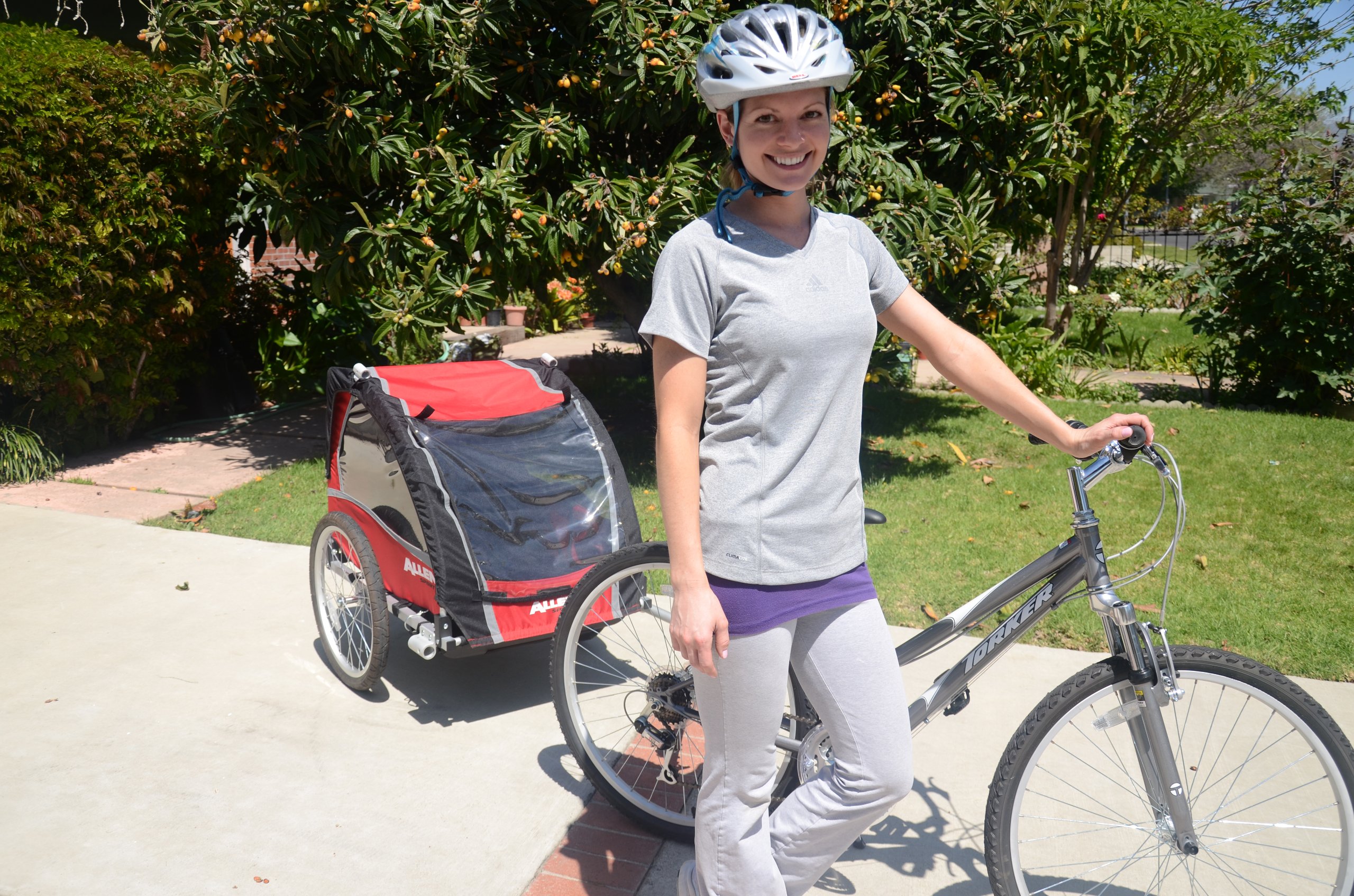 allen sports premium aluminum 2 child bicycle trailer and stroller