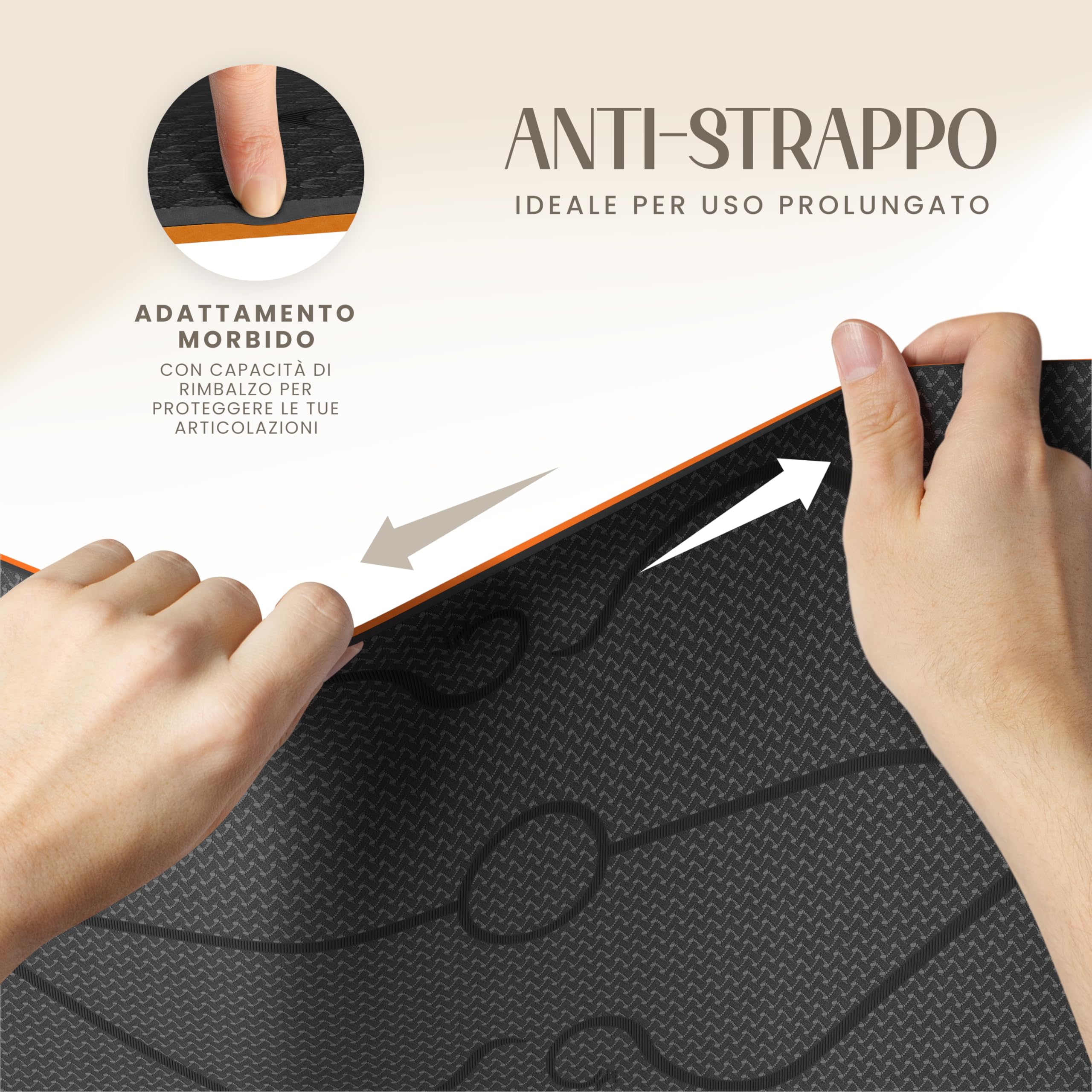 Yogii Tappetino Yoga Antiscivolo Ecologico - 183 x 61 x 0.6cm Tappetino Palestra Spesso in TPE di Alta Qualità - Tappetino Fitness Antiscivolo - Tappetino Pilates Antiscivolo - Yoga Mat