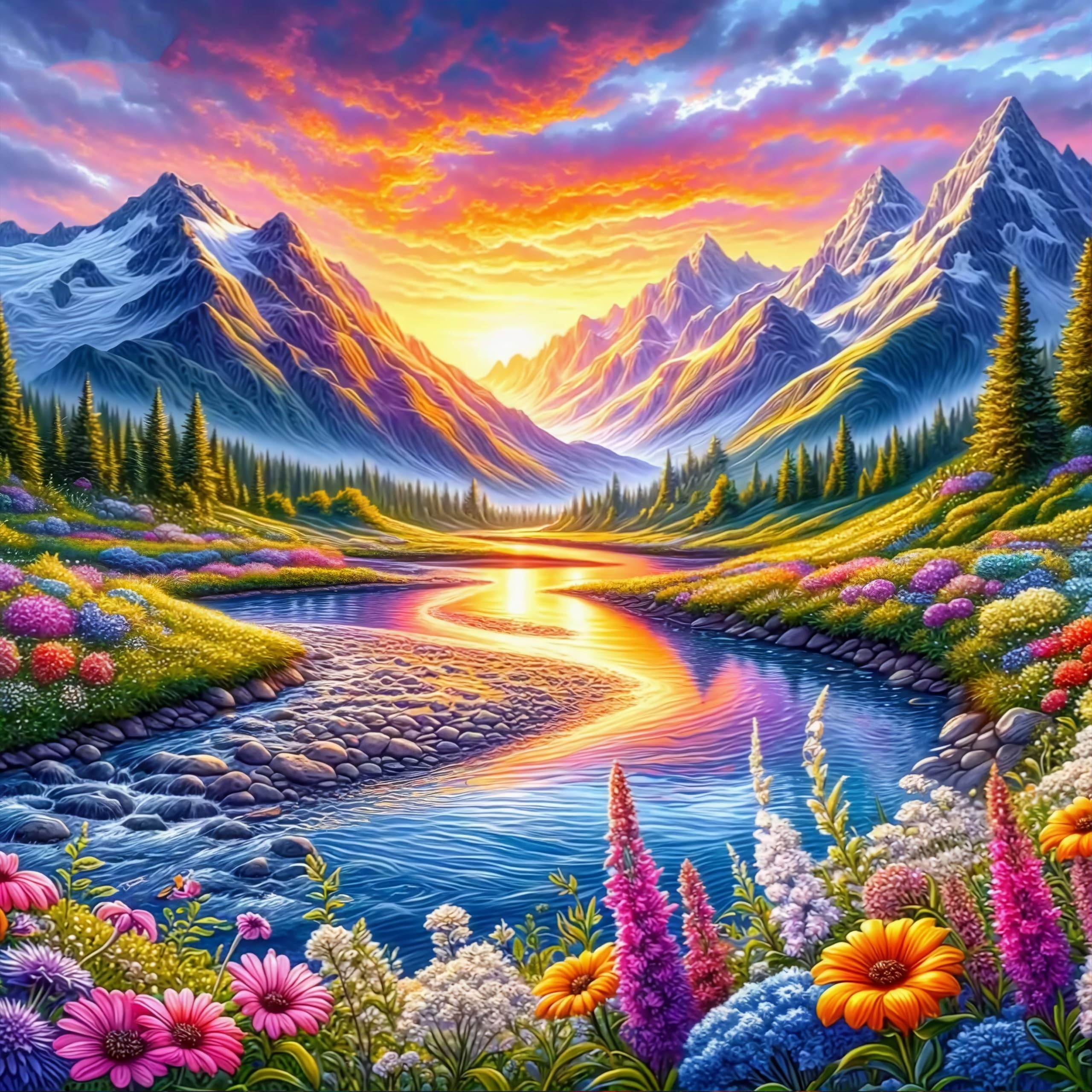 OkarinaArt Malen nach Zahlen Erwachsene auf Leinwand | Paint by Numbers Set zur Entspannung, DIY Wanddekoration, für Anfänger, als Geschenk