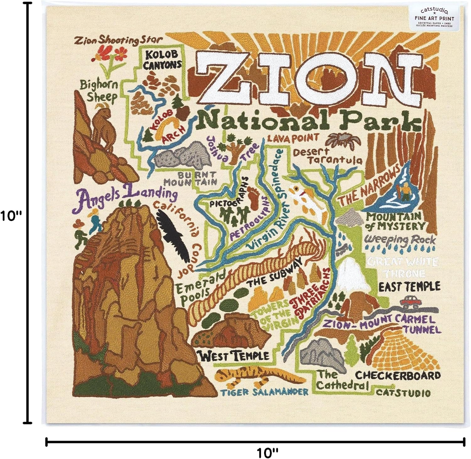Catstudio Zion Fine Art Print | 10"x10"