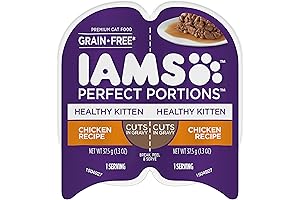 IAMS Perfect Portions Healthy Kitten Wet Cat Food Cuts in Gravy, Chicken Recipe