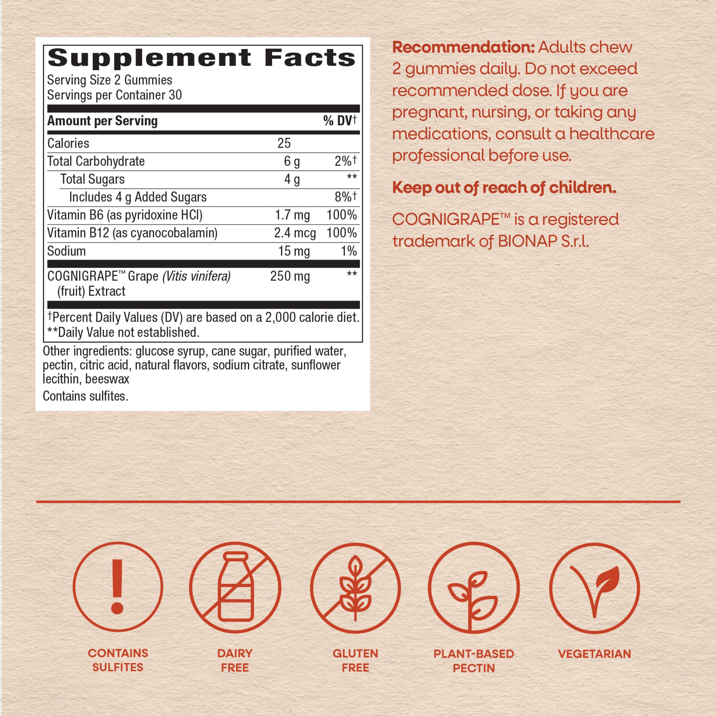 Nature's Way Brain Fuel Gummies, Cognigrape, Focus & Memory Support*, 60 ct — Amazon image 7