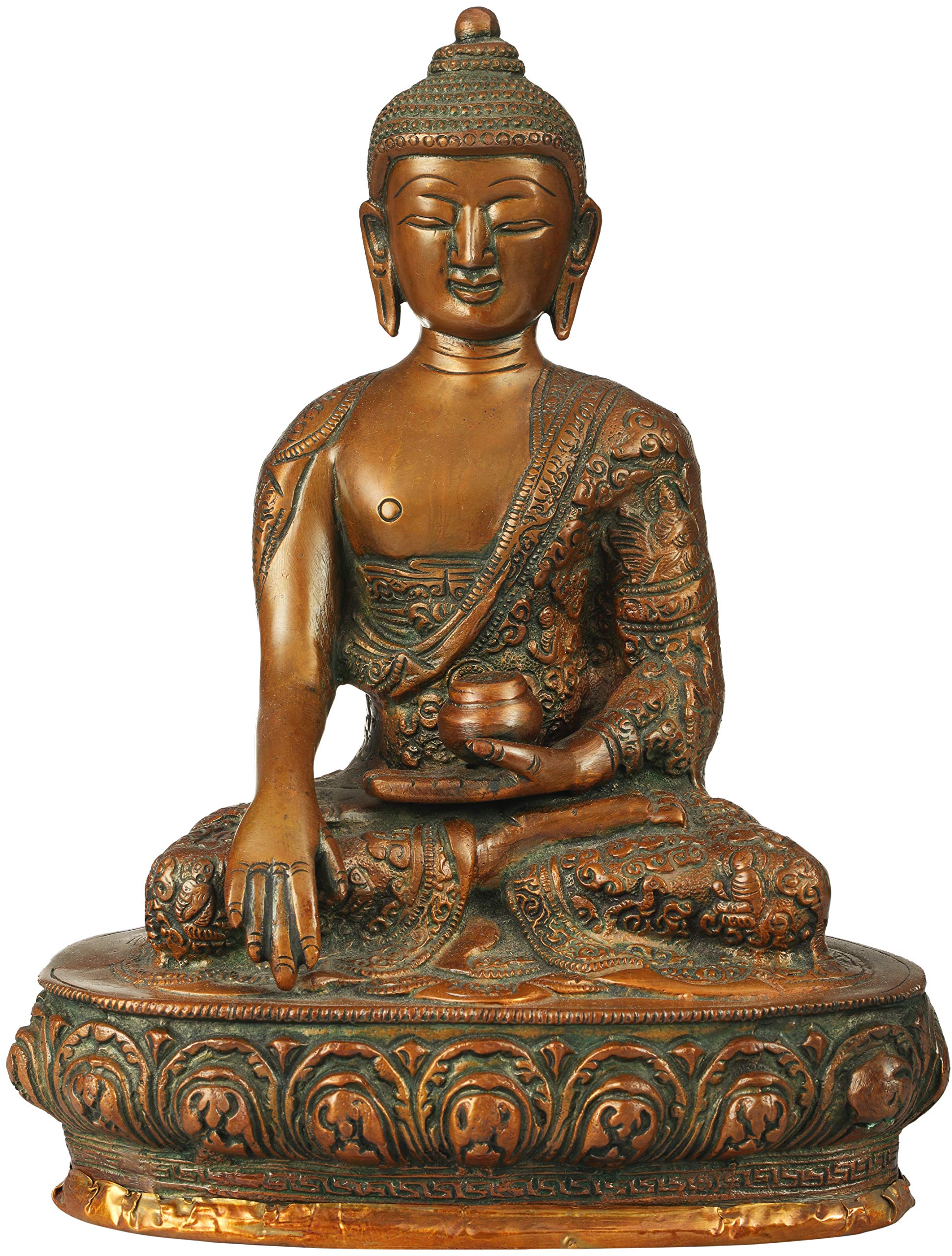 Bouddha tibétain statue spirituelle en laiton cadeau de protection maison