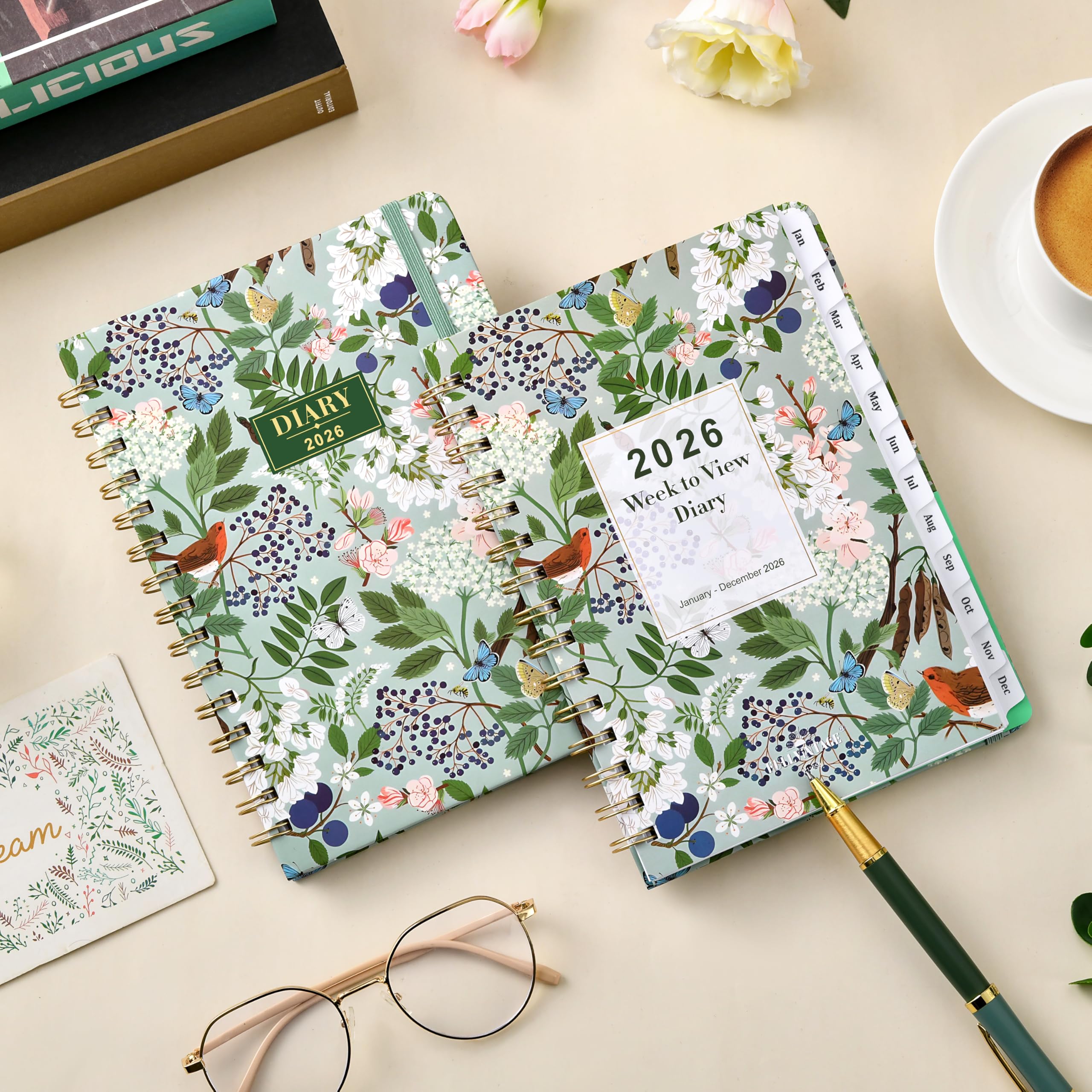 A5 Week To View Diary 2026, Jan.2026 - Dec.2026, Twin-Wire