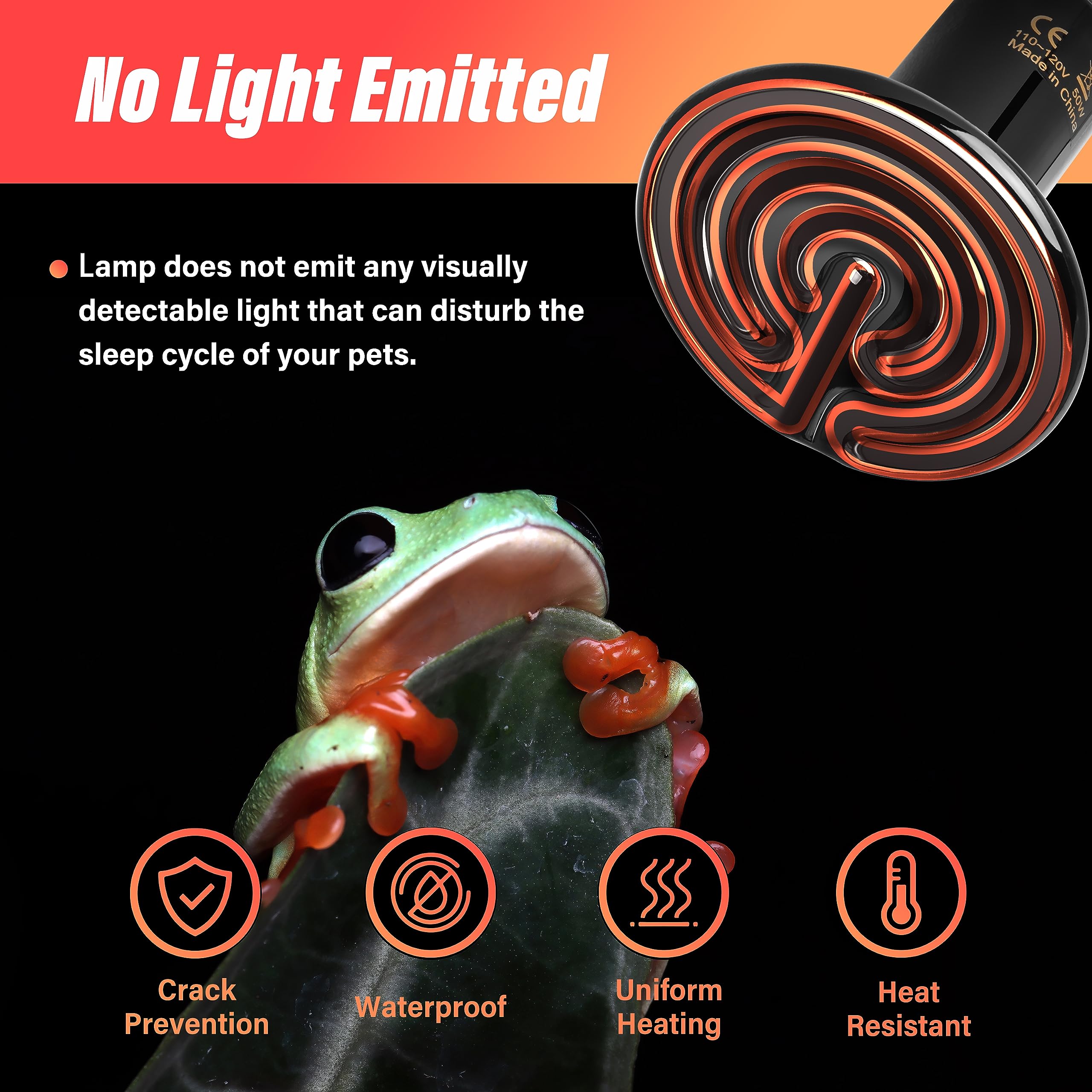 150W Ceramic Heat Emitter, Reptile Heat Bulbs, Ceramic