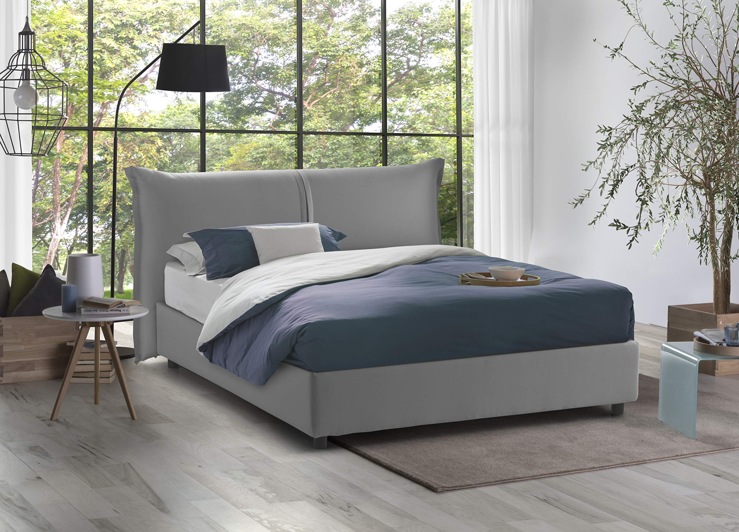 TALAMO ITALIA - Letto Matrimoniale Clelia, 100% Made In Italy, Apertura