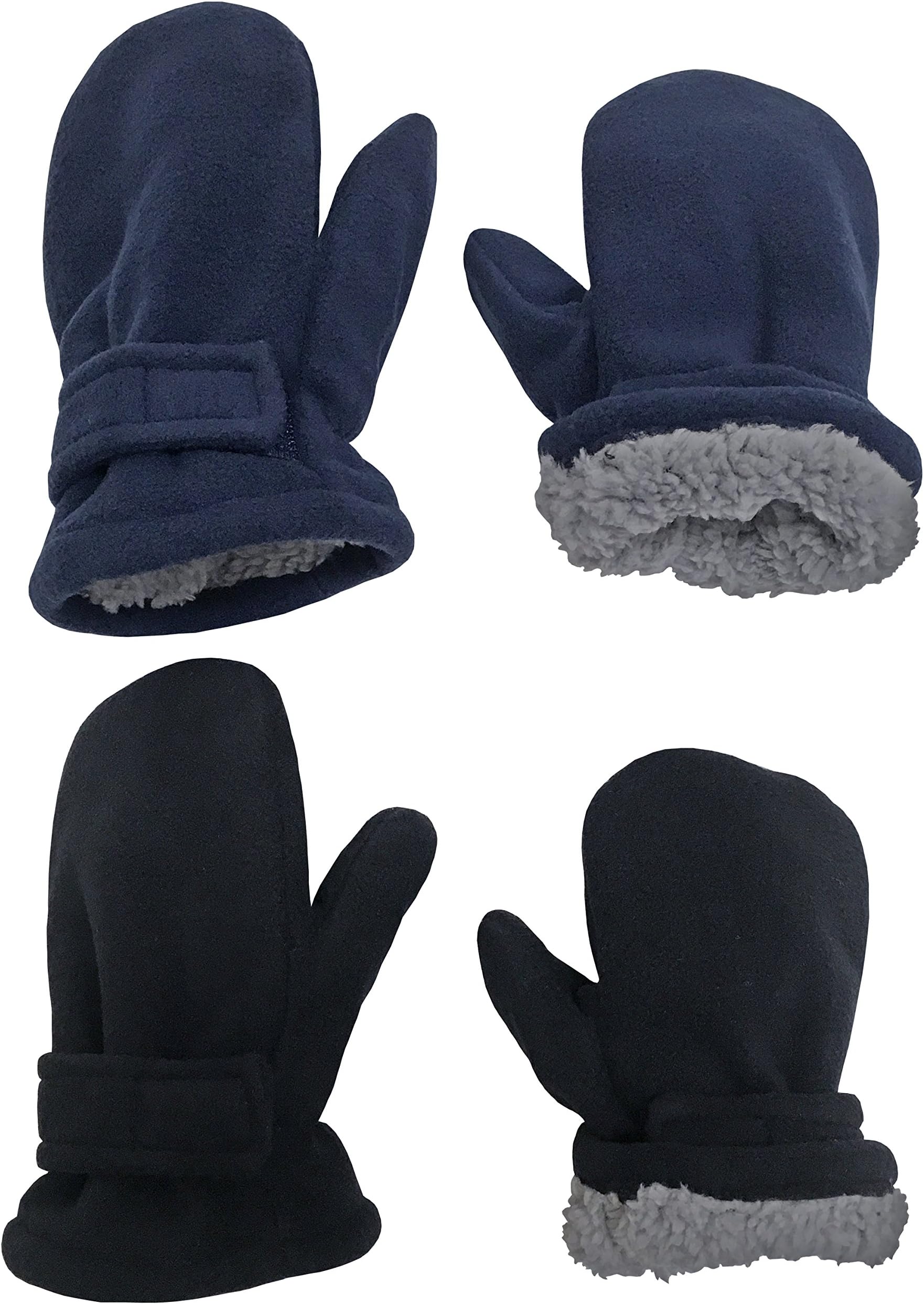 Toddler Baby Fleece Mittens 2 Pack