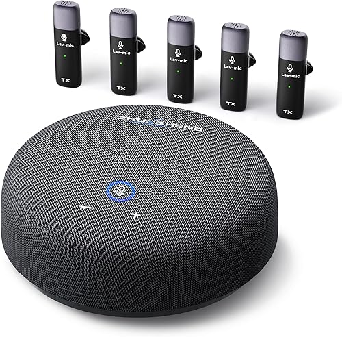 Altavoz y micrófono para conferencias, altavoz USB con distancia inalámbrica silenciable65 pies, recogida de 360 y cancelación de ruido, micrófono