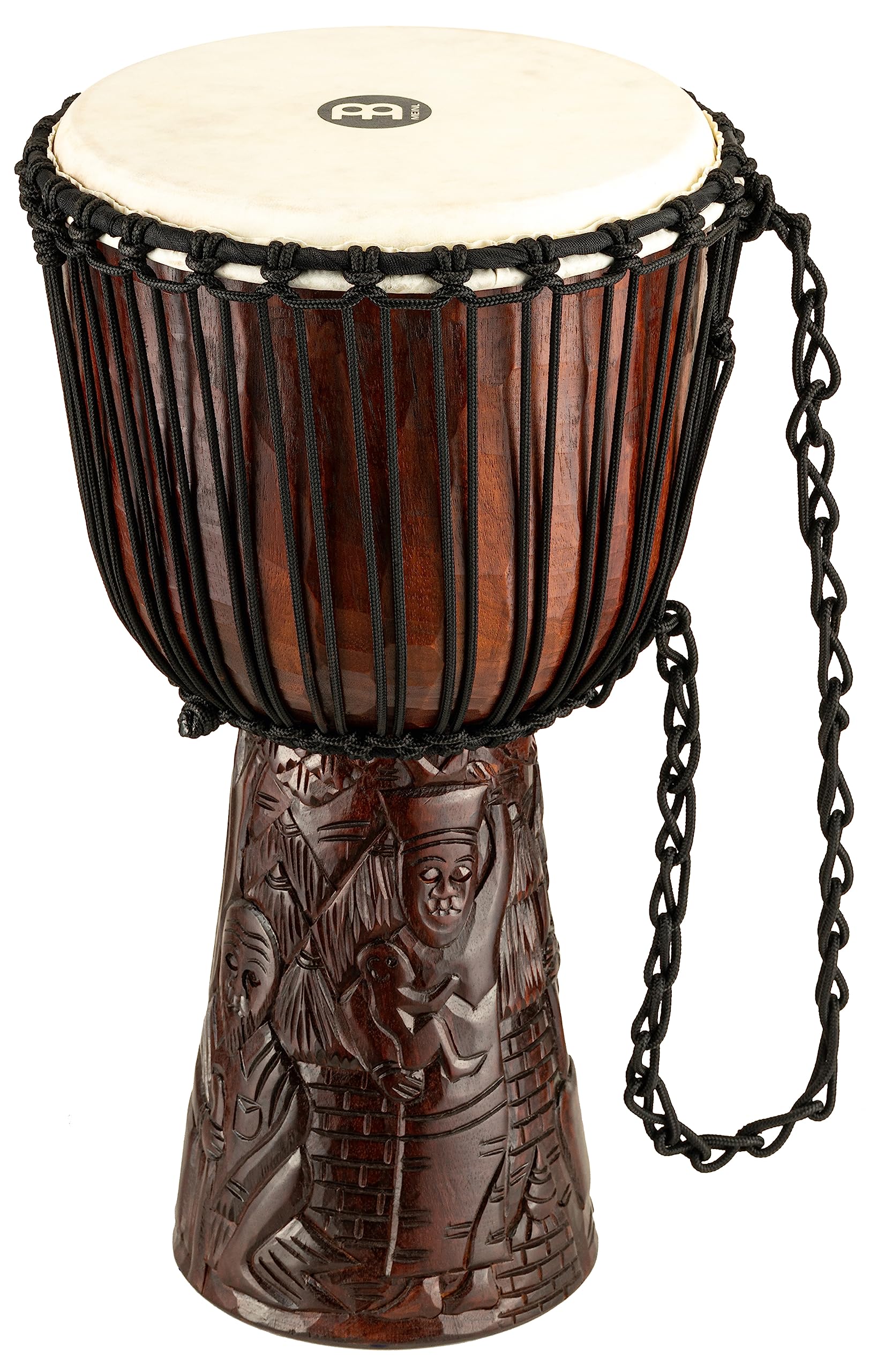Meinl Percussion Professional African Style Wood Djembe - 10 inch - Village Carving