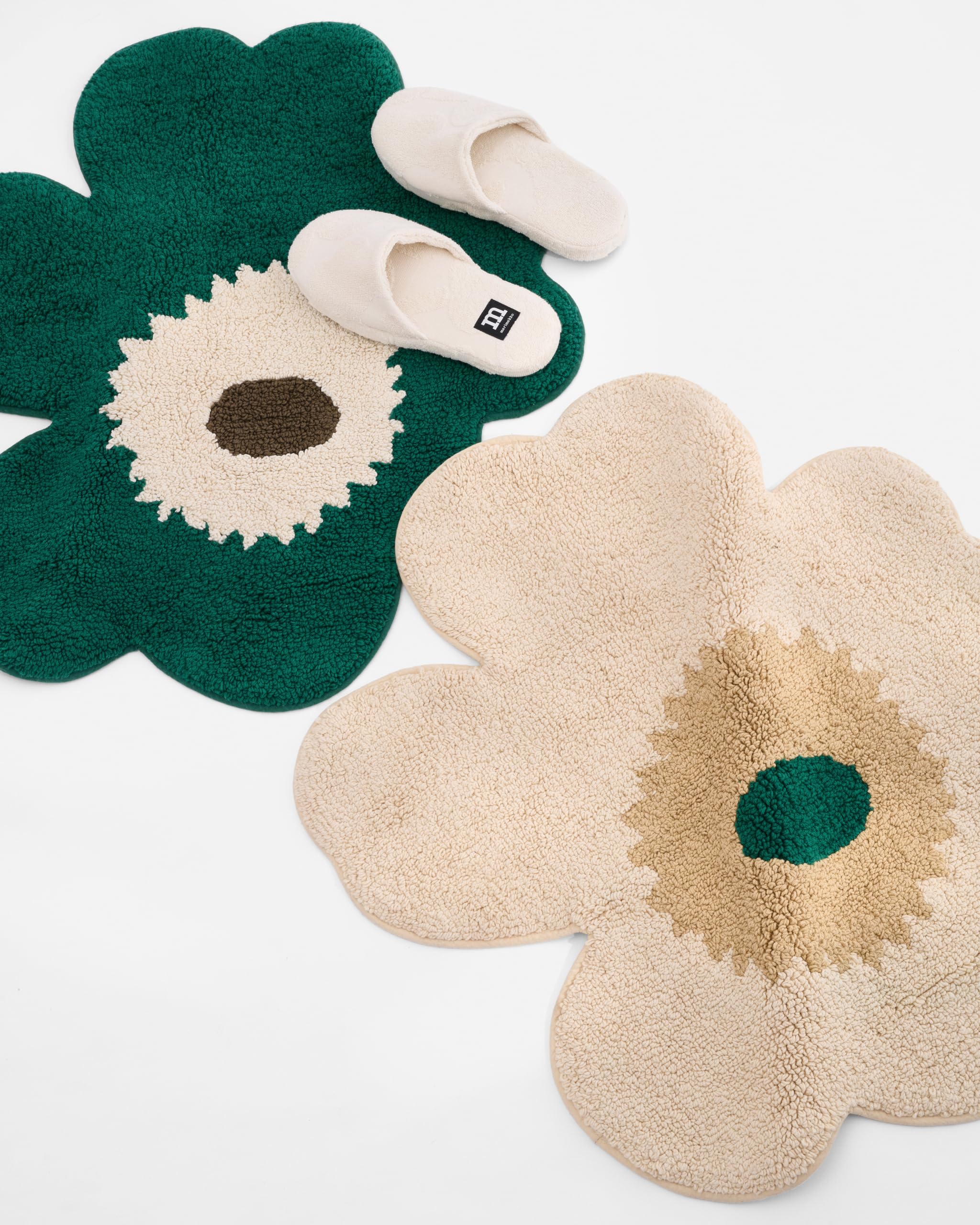 MRE 新品 3点 marimekko Unikko バスマット Amazon.com: MARIMEKKO Unikko Flower Bath Mat – Emerald, Off White