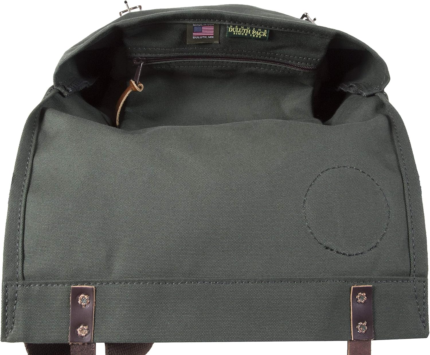 Duluth Pack Scout Pack – Compact Canvas Backpack for Hiking, Travel & Daily Use – Made in USA (Olive Drab)