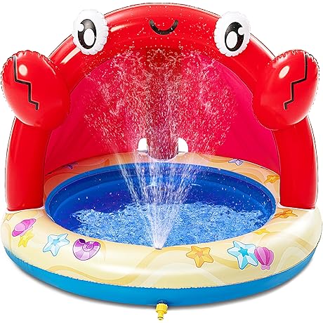 Sloosh Baby Pool Toddler Sprinkler: Summer Fun for Little Crabbers