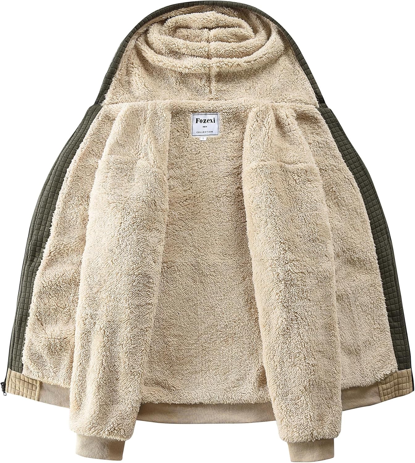 Men's Fleece Heavyweight Full Zip Hoodie Sweatshirt Jacket Hooded for Men - Image 4