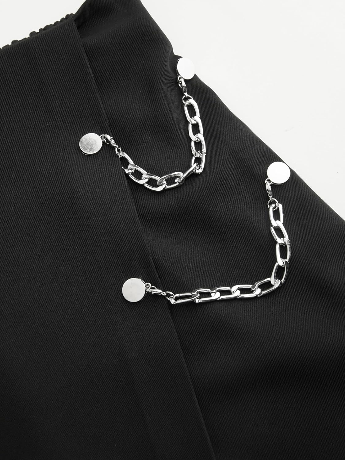 CIDER Women Asymmetric Skort Mini Skirt with Chain Elastic Waist - Image 3