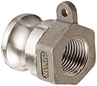 Vista 5 de Dixon 100-A-SS Acero Inoxidable 316 Boss-Lock Tipo A Leva y Ranura Manguera de Acoplamiento, Enchufe de 1" x 1" NPT Hembra