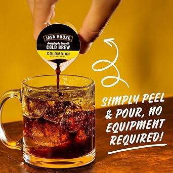 Java House Authentic Cold Brew Colombian Black Pods, Colombian, 12 Count,1.35 fl oz | 1.35 fl oz