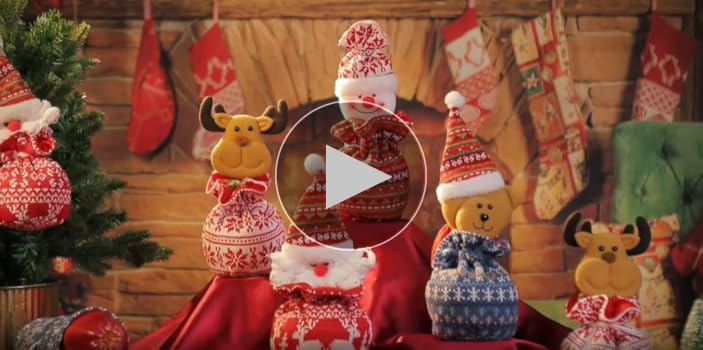 Amazon.com: Shappy 12 Pcs Christmas Small Drawstring Bag Xmas 3D