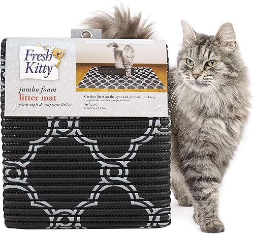 Fresh Kitty Tapete de caja de arena de espuma grande duradero XL sin ftalatos resistente al agua atrapa la basura de la caja control de dispersión disponible en Yaxa Colombia