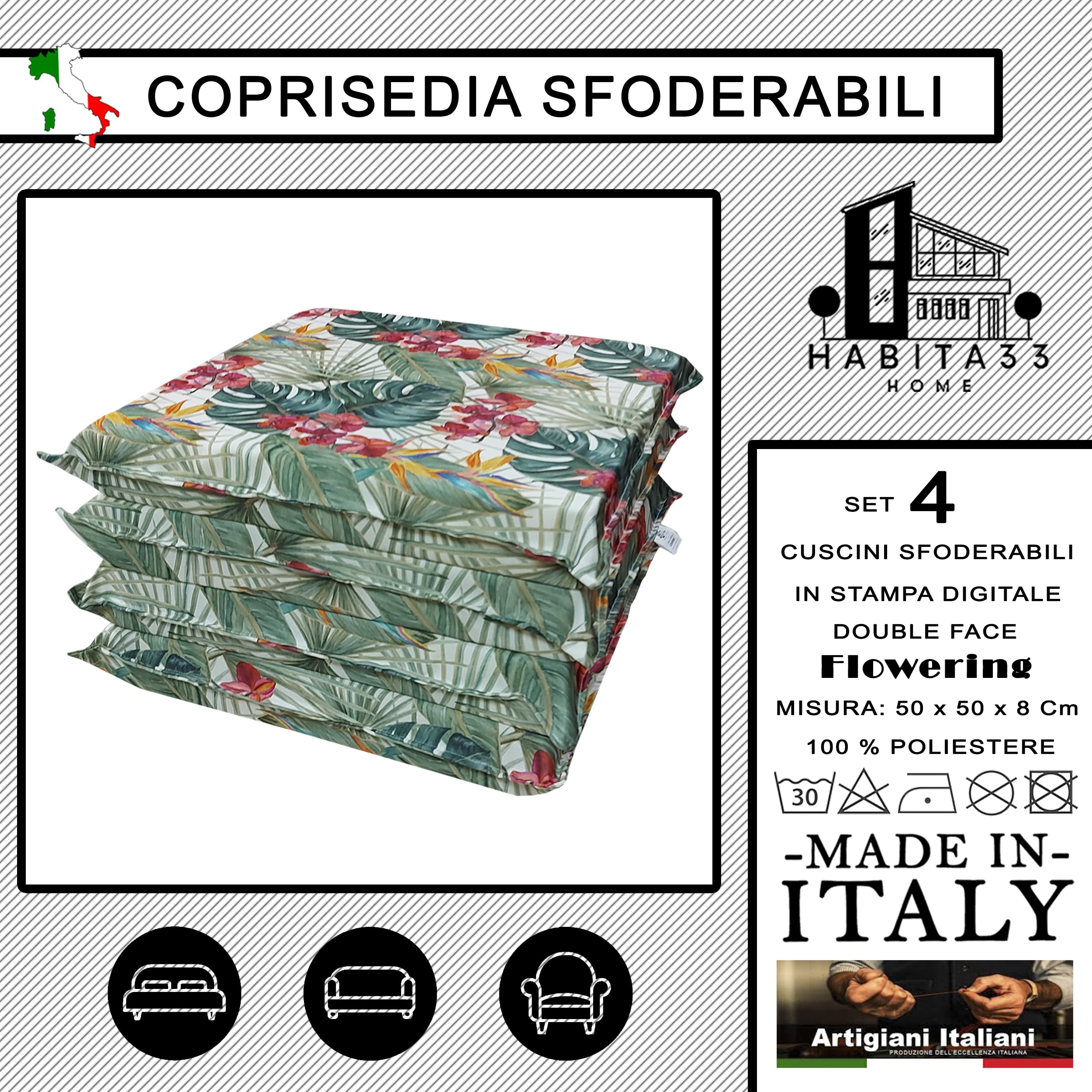 Cuscini Per Sedie Da Cucina 50x50 Ispessimento Morbida