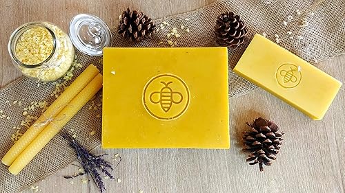 Miniatura 5 de Basic Honey Ladrillo de cera de abeja (5 libras) 100% cera de abeja natural de abejas americanas, grado cosméticoalimenticio