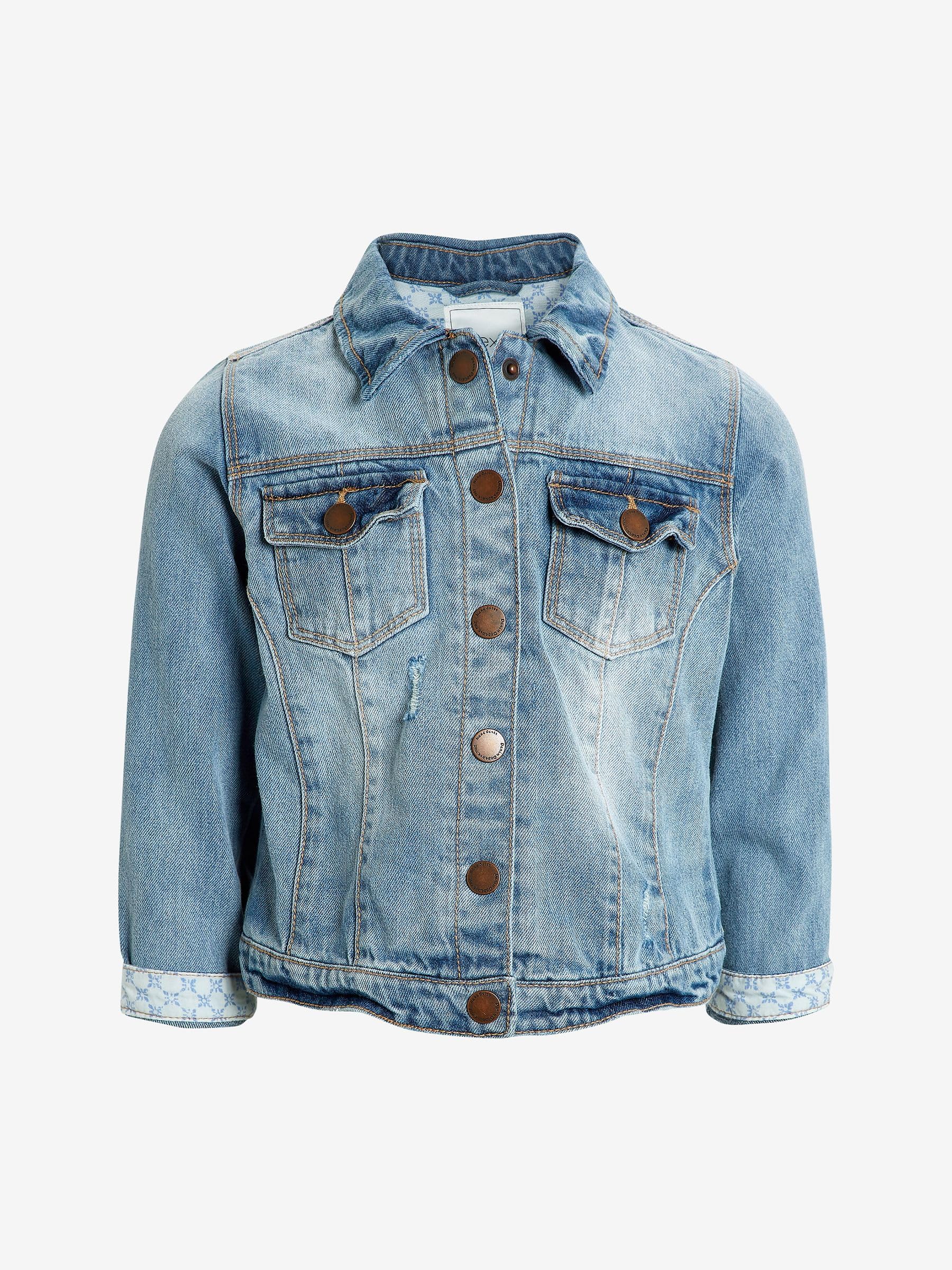 NEXT Niñas Chaqueta vaquera estilo del Oeste 100% algodón Azul Medio 12 Meses-18 Meses