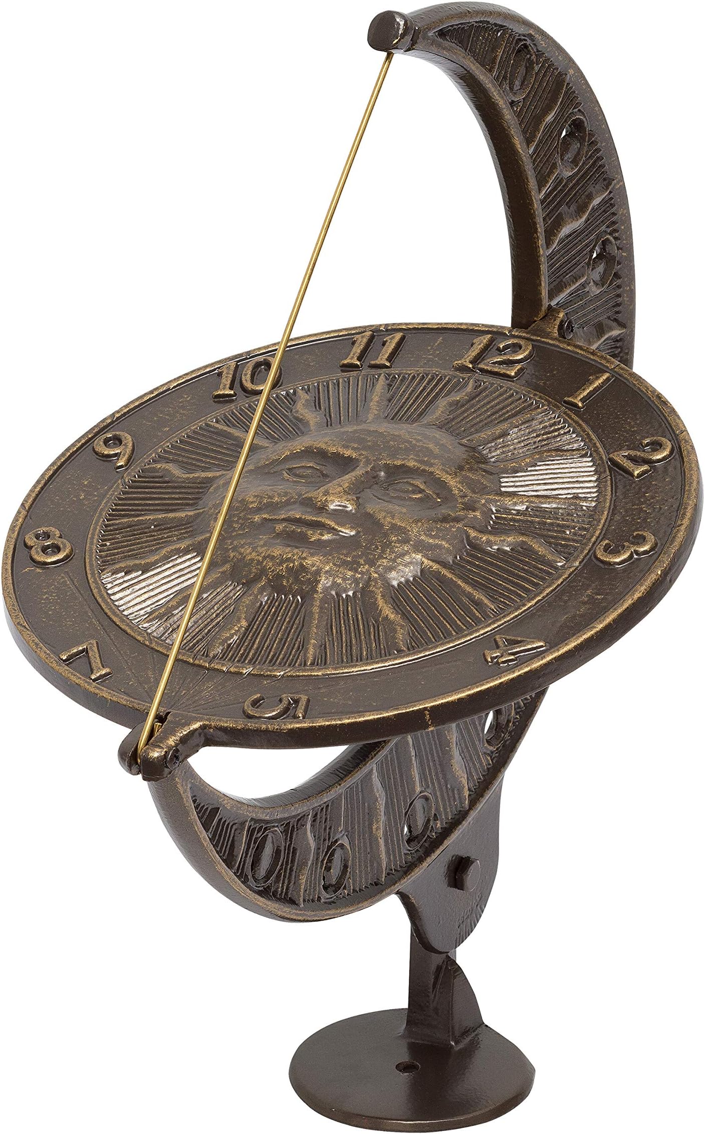 Whitehall Products Sun and Moon Sundial, French Bronze