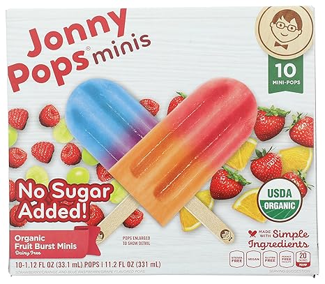 Jonnypops Organic Fruit Burst Mini Pops, 11.2 Fl Oz