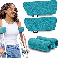 Vista 10 de Crutch Comfort Deluxe Soft Fleece & Foam Muleta Juego de accesorios (azul)