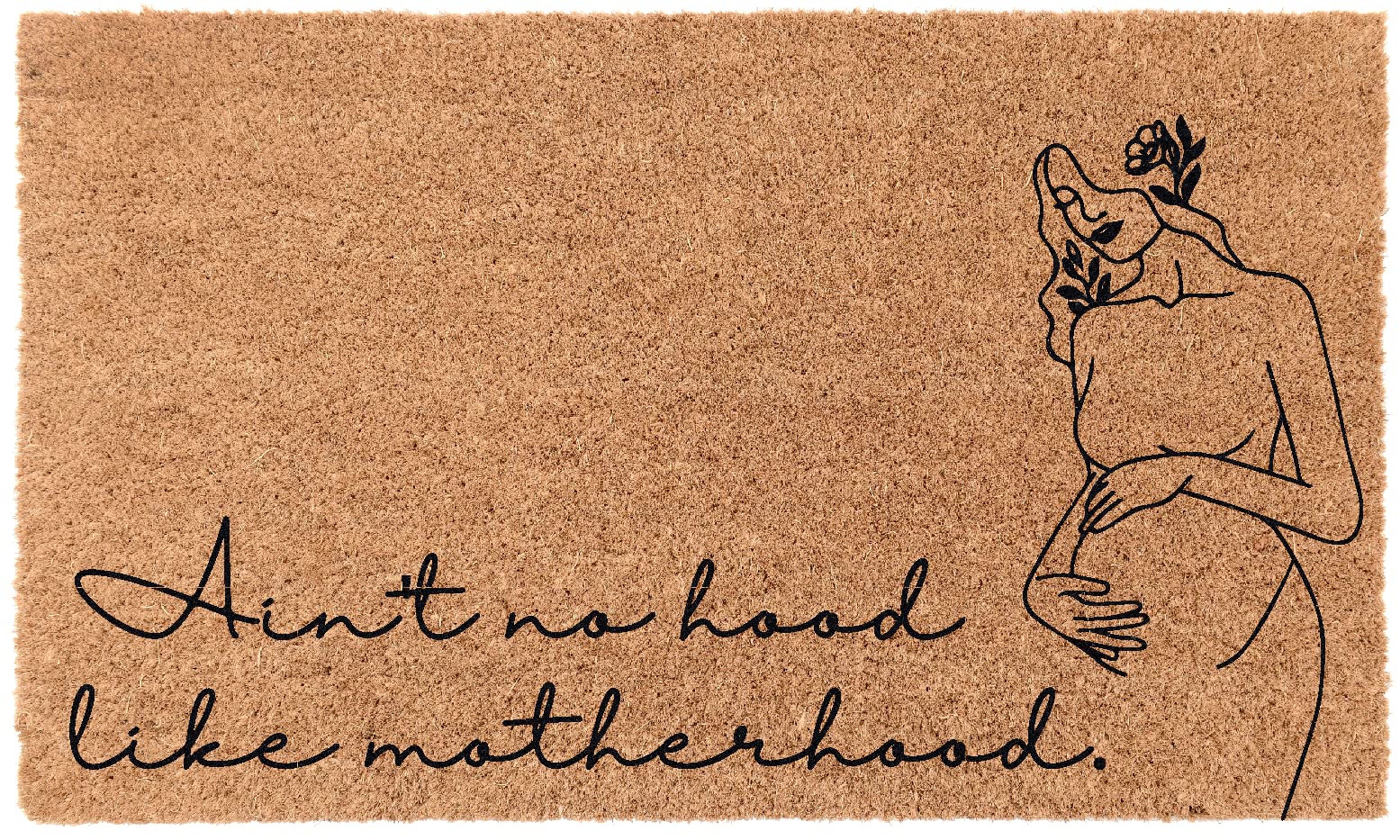 COCO MATS 'N MORE Mother Day Mat - Ain't no Hood Like Motherhood (18L x 30W) | Outside Door Mats to Keep Moisture Locked Out for a Clean Home